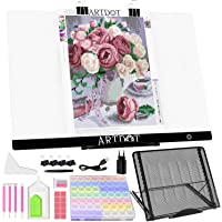 ARTDOT A2 Almohadilla de luz LED para Pintura de Diamantes Kit de Tablero de luz Alimentado por USB- Brillo Ajustable…